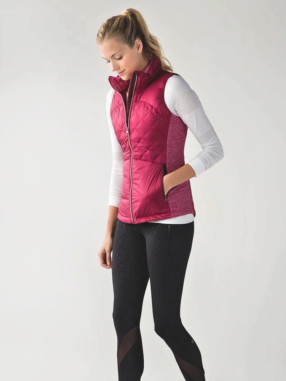 lululemon Down for It All Vest Quilted Puffer Pink Size 4